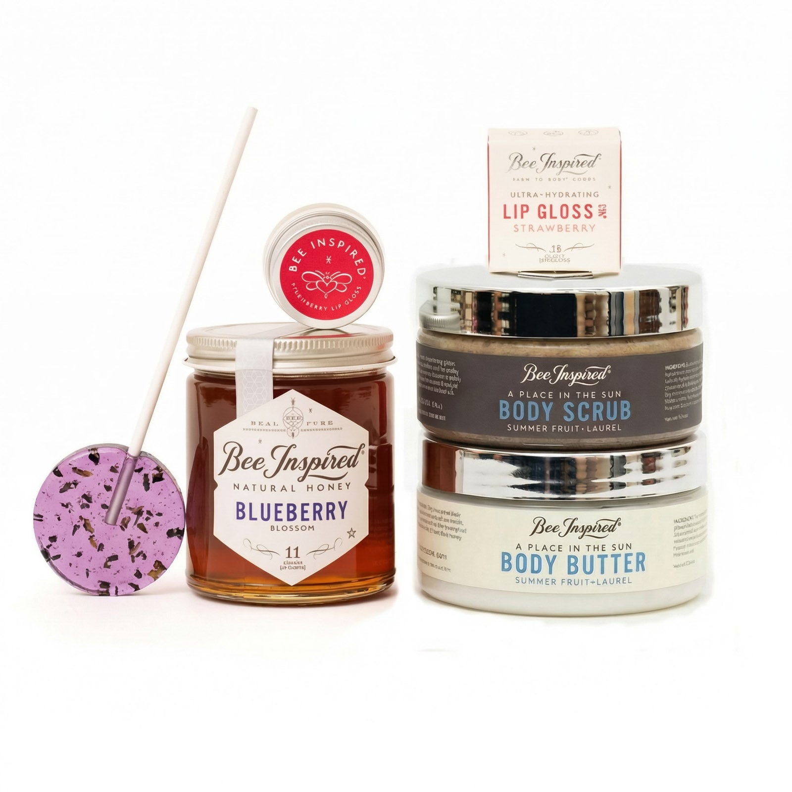 Berry Lovers Gift Bundle: Scrub, Butter & Honey | Bee Inspired Goods