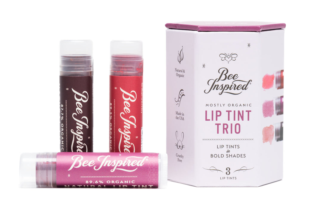 lip tint bolds trio against white 