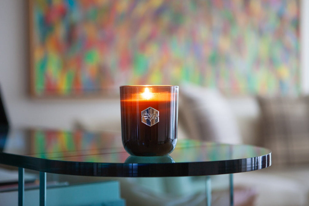 French Lavender Luxe Candle in living room