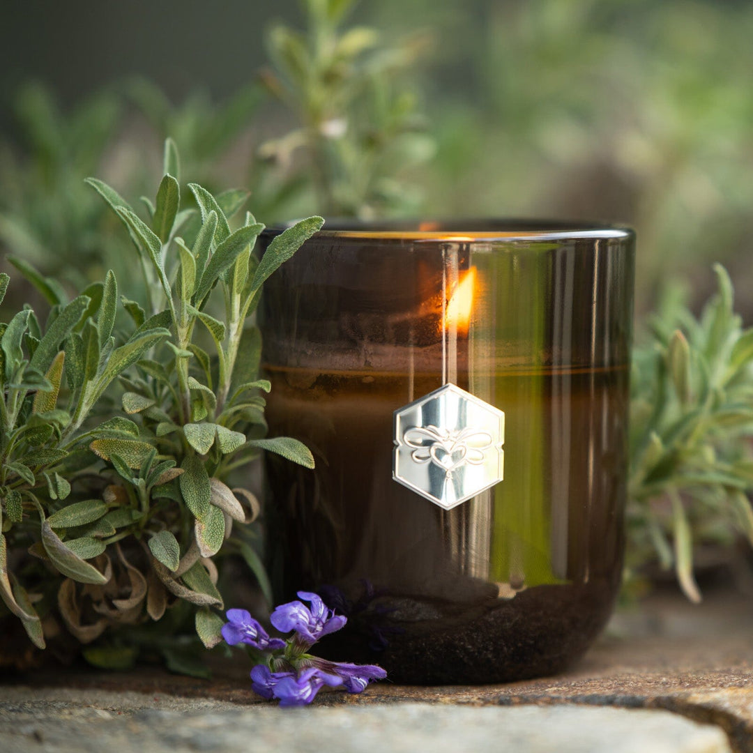 French Lavender Luxe Candle with lavender