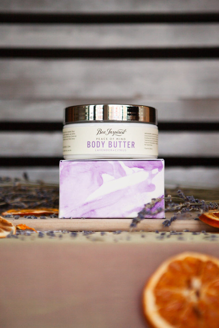 peace of mind body butter on package 