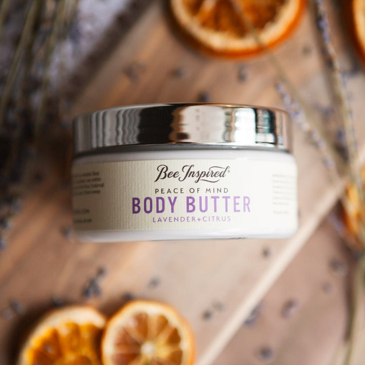 peace of mind body butter on wood