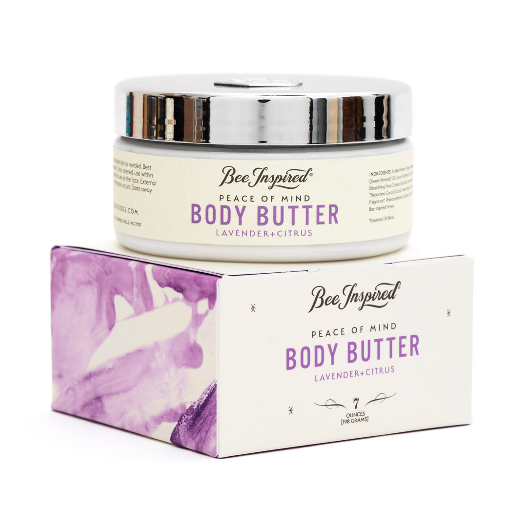 peace of mind body butter on package on white