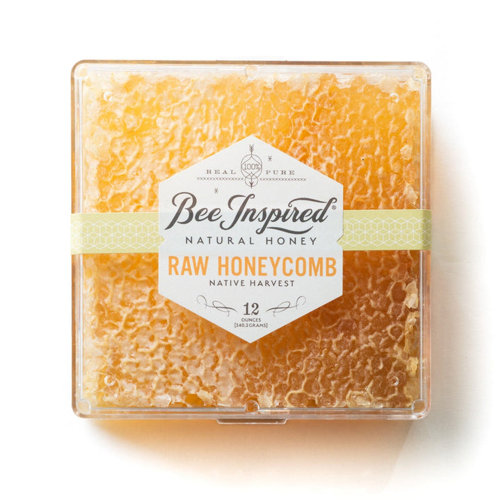 Bee Inspired raw honeycomb package