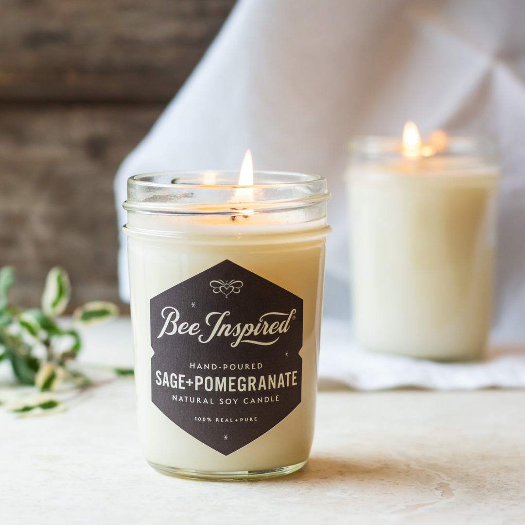 Sage+Pomegranate Candle | Bee Inspired