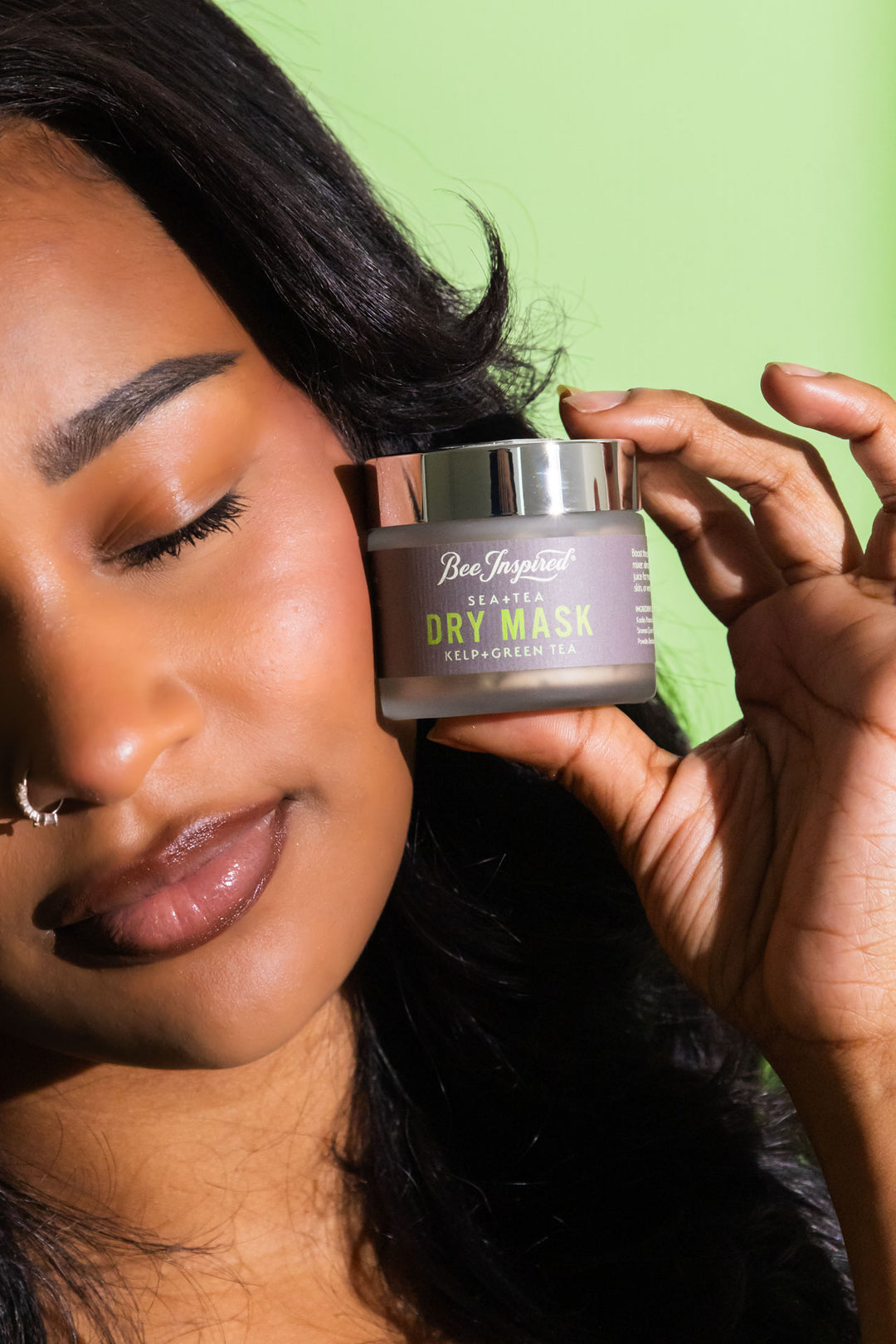 holding Sea+Tea dry mask jar