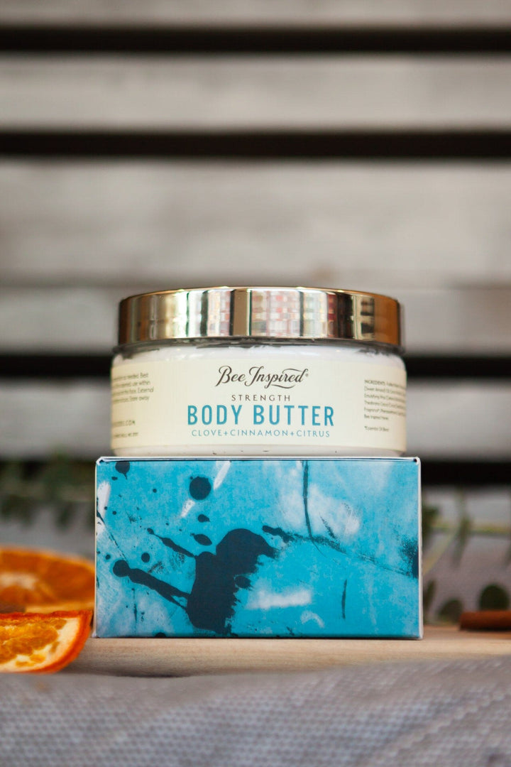 strength body butter on packaging