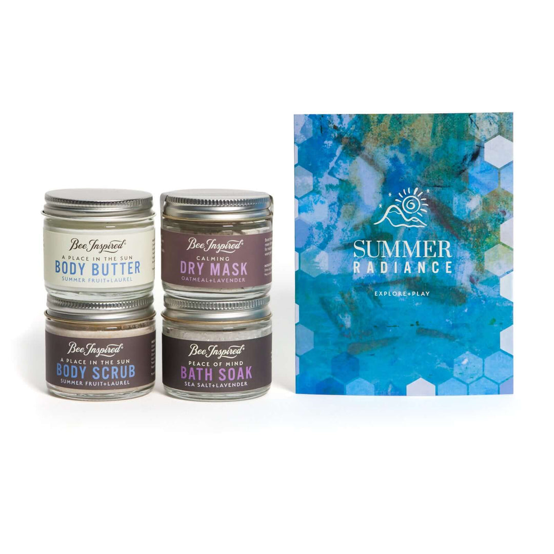 Petite Summer Radiance set from bee inspired honey retail store in owings mills against white