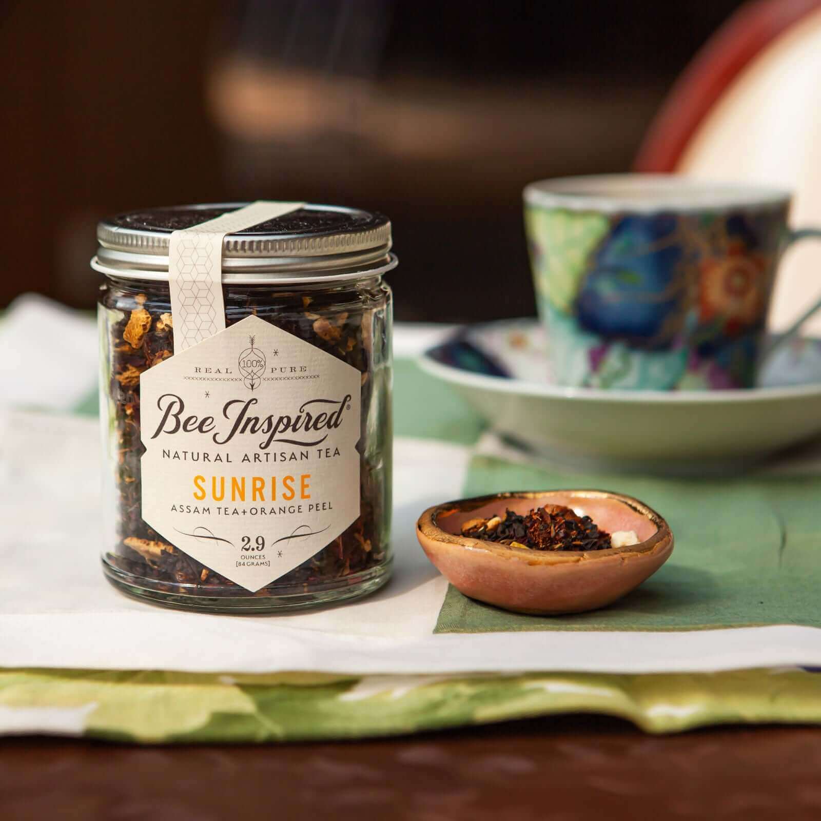 Sun Rise Tea Sunrise Assam Tea Rich, Zesty, Brisk & Bee Inspired