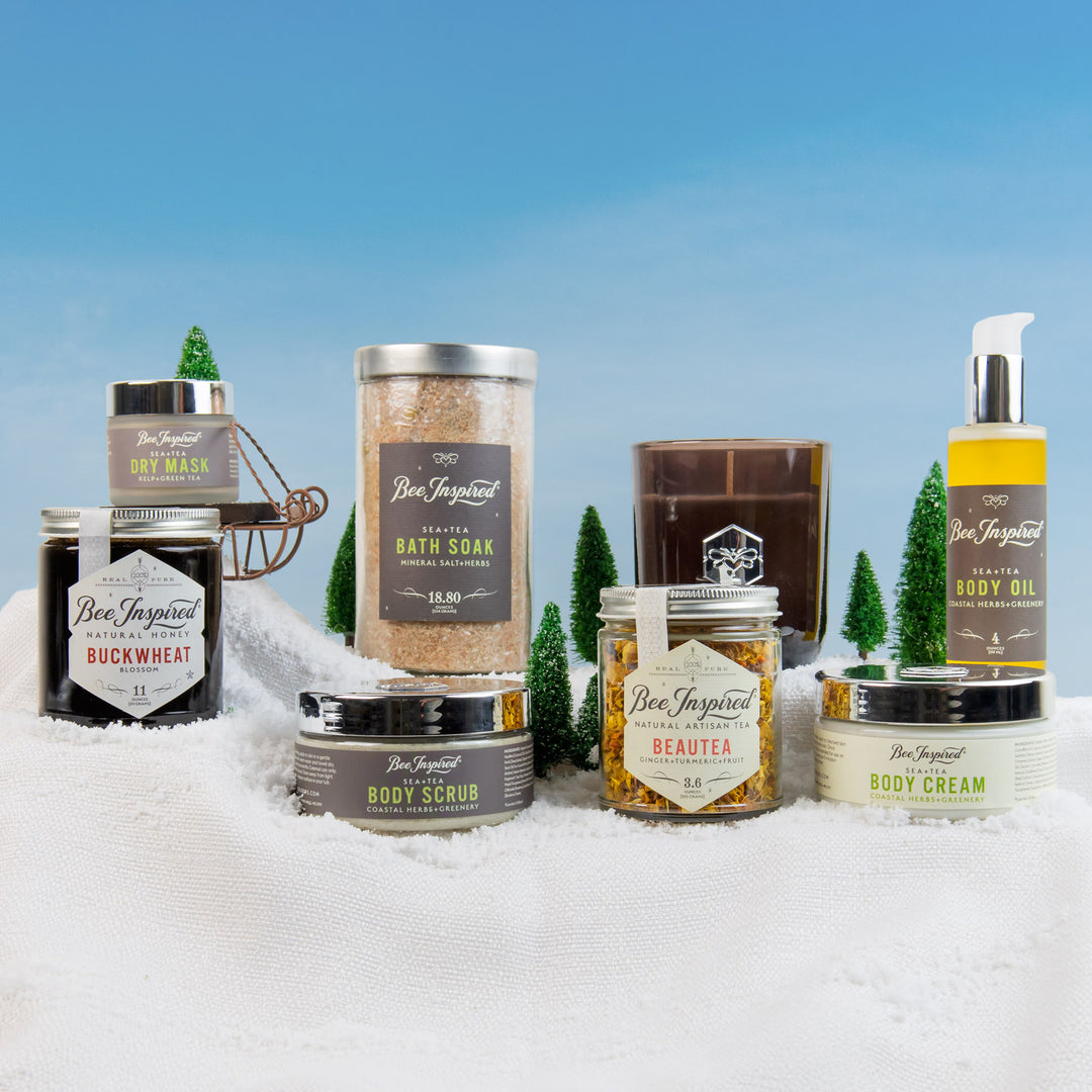 Winter Respite collection against winter decorations