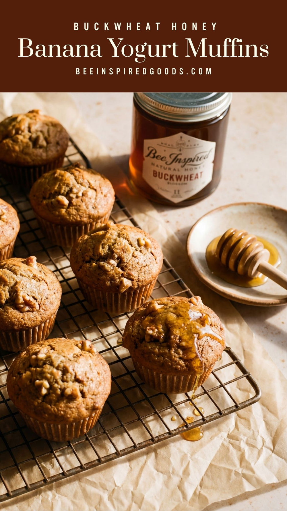 Banana Yogurt Muffins with Buckwheat Honey