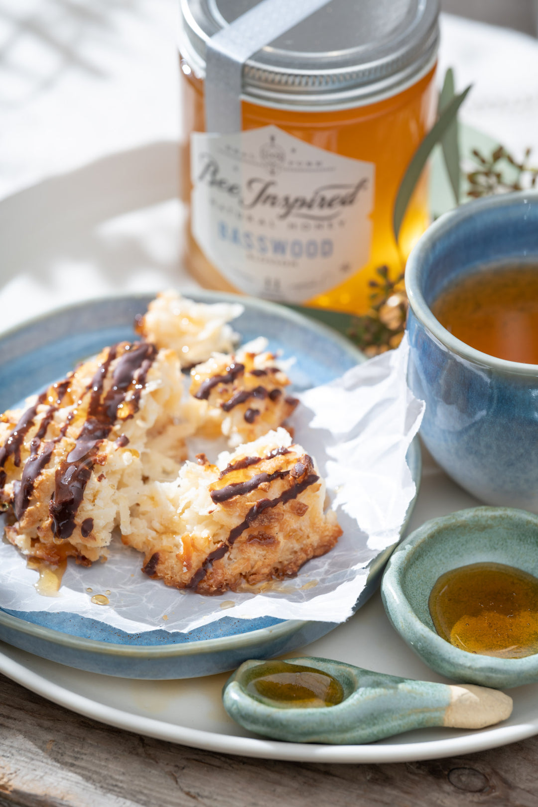 macaroons made with basswood honey from bee inspired honey retail store in owings mills