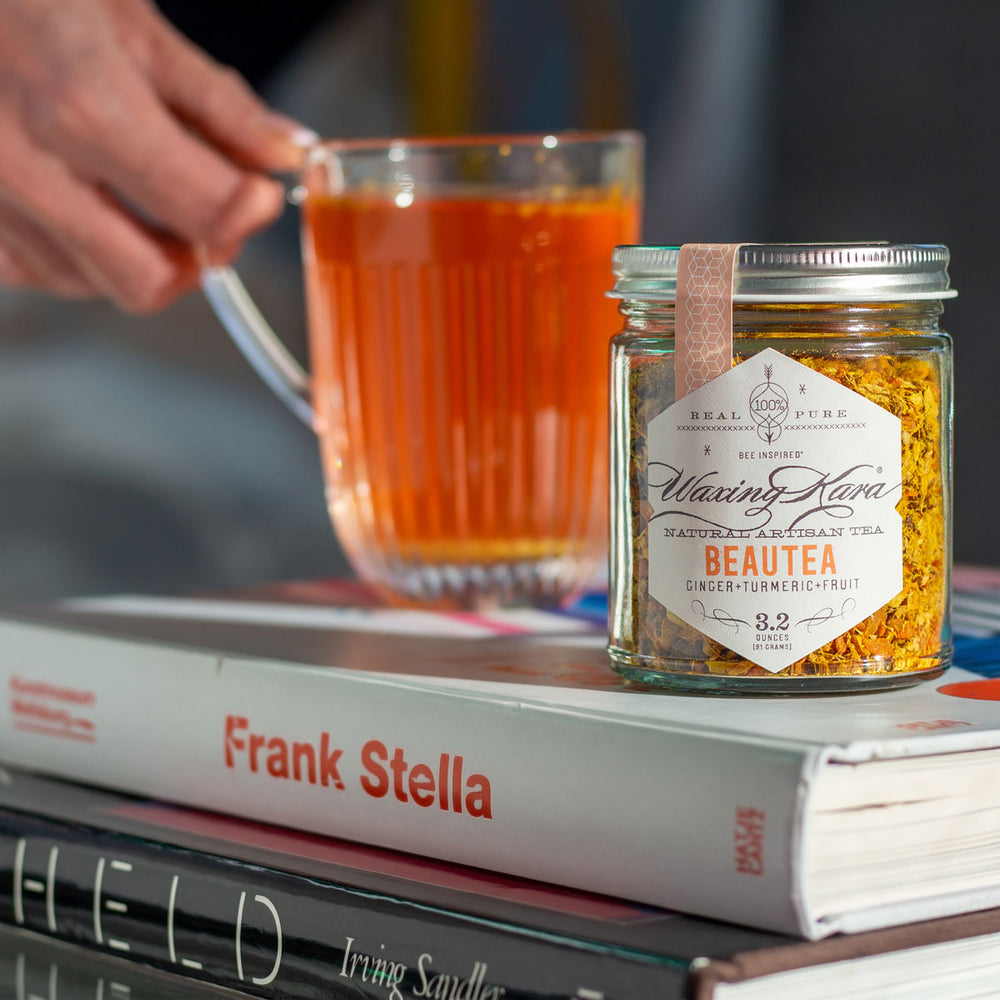 beautea in mug on stella book