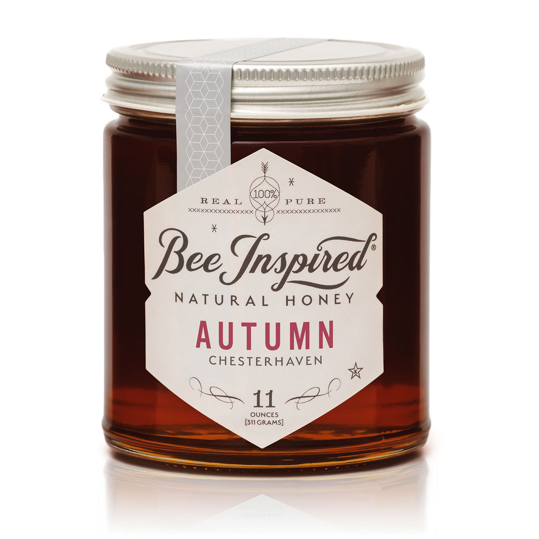 Autumn honey on white 