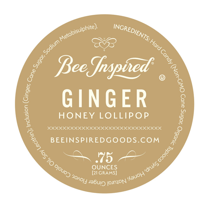 ginger lollipop label