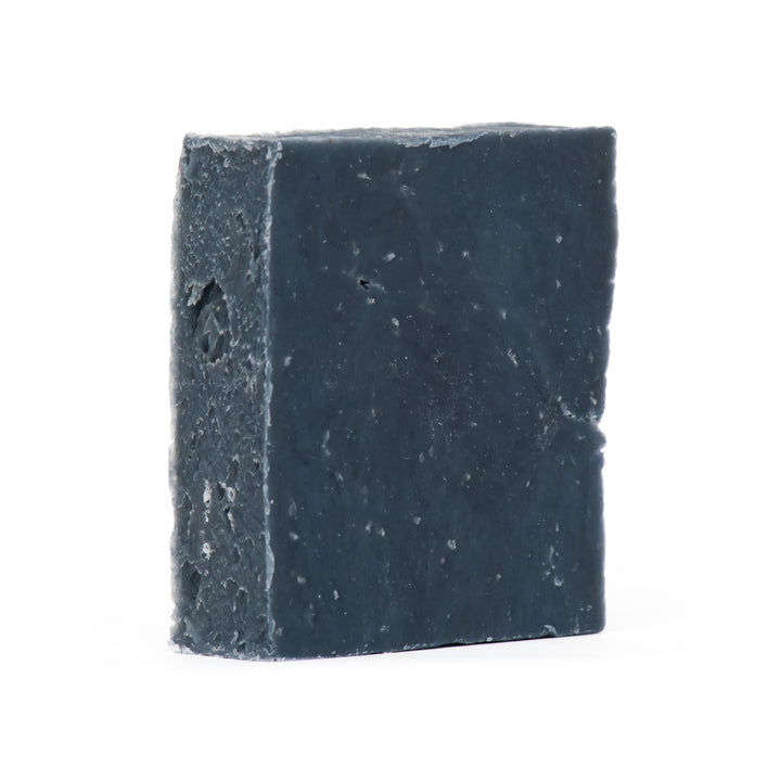 Sea Salt + Black Clay bar soap on white 