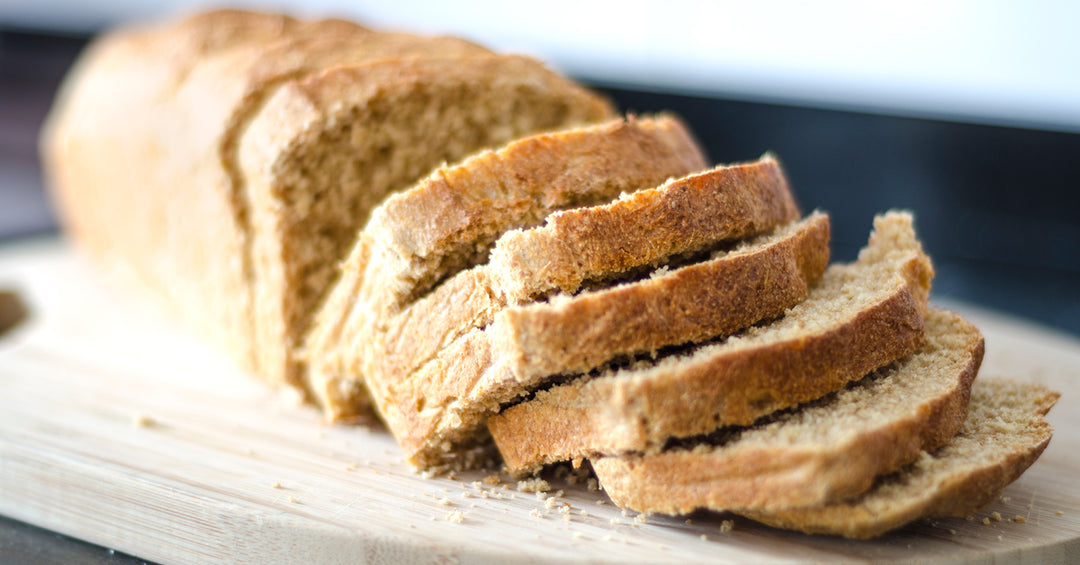 sliced beer bread on a cutting board