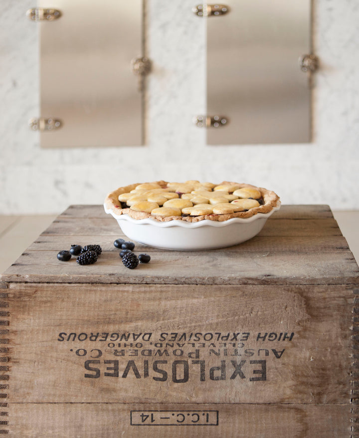 Bumbleberry Pie on box with berries on side