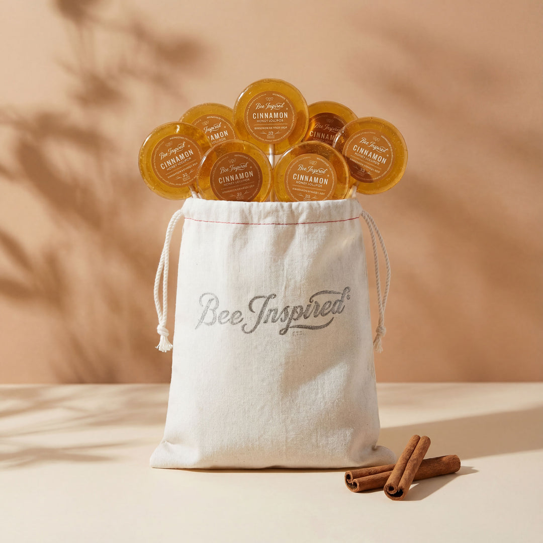 Cinnamon Honey Lollipops Bag of 8