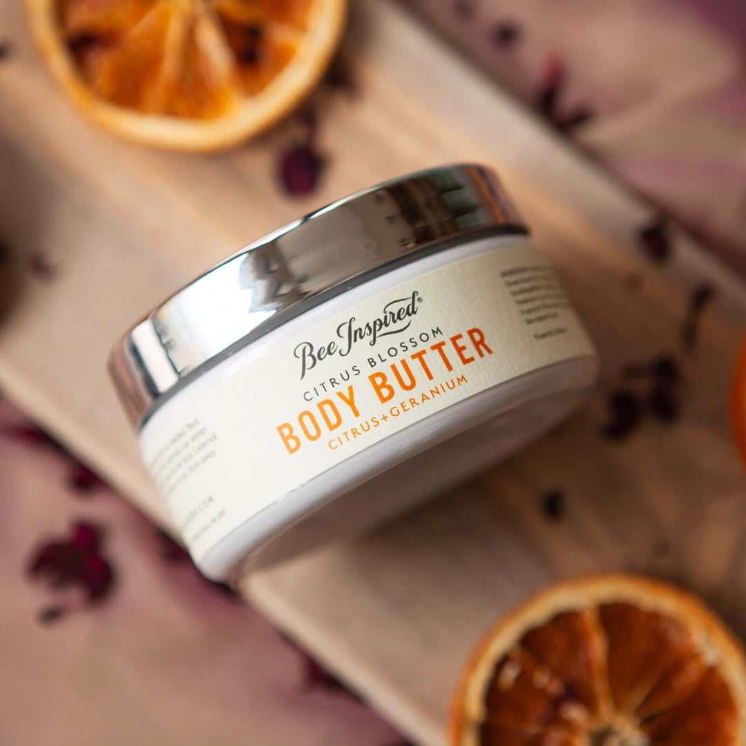 Citrus Blossom body butter with dried oranges 