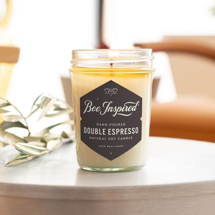 Double Espresso soy jelly jar candle