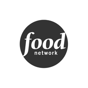 Grey Food Network label on white 