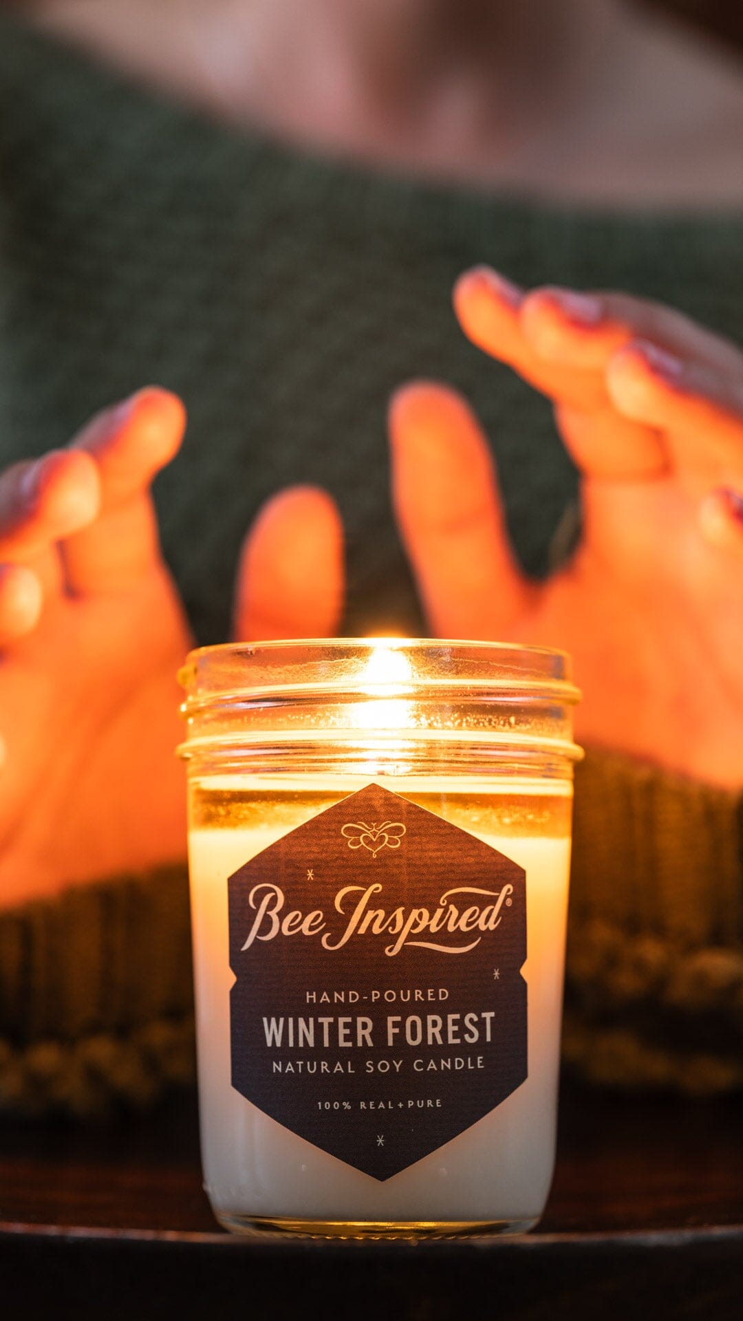 Winter Forest Candle tall pin