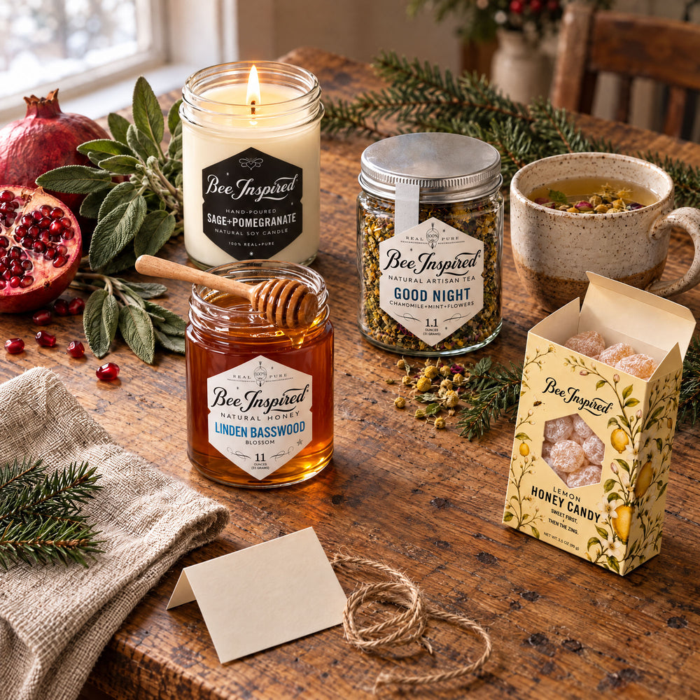 Bee Inspired Bee well honey gift set