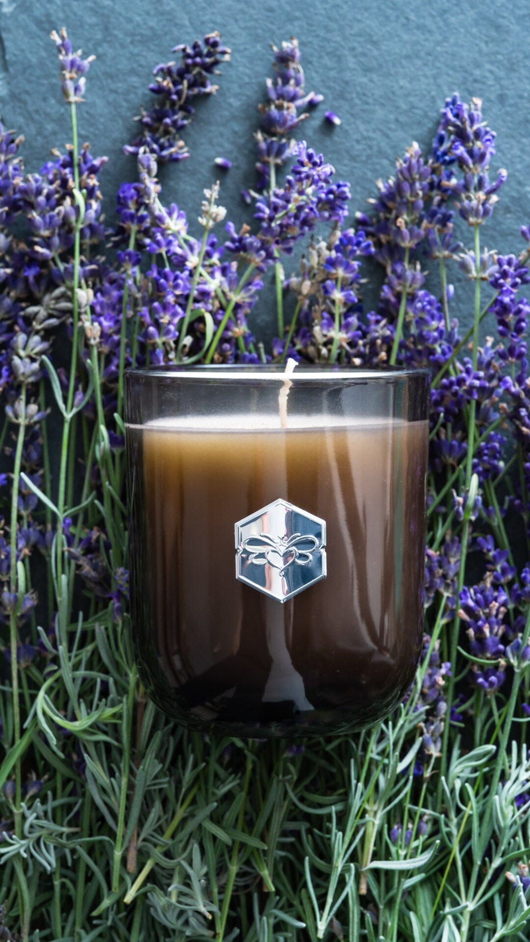 French Lavender Luxe Candle with lavender
