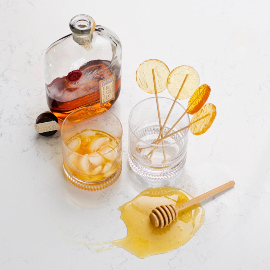 bourbon lollipops with bourbon and honey