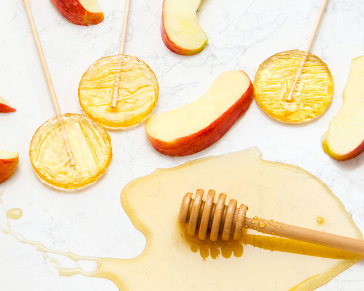 honey lollipops with apples and honey