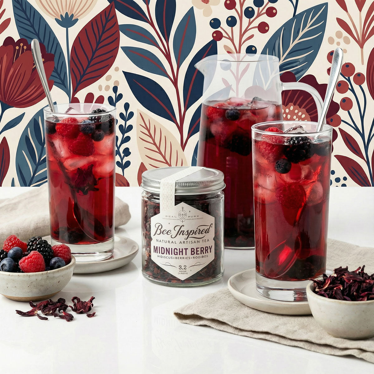 Midnight Berry Hibiscus Tea: Refreshing & Sweet | Bee Inspired Goods