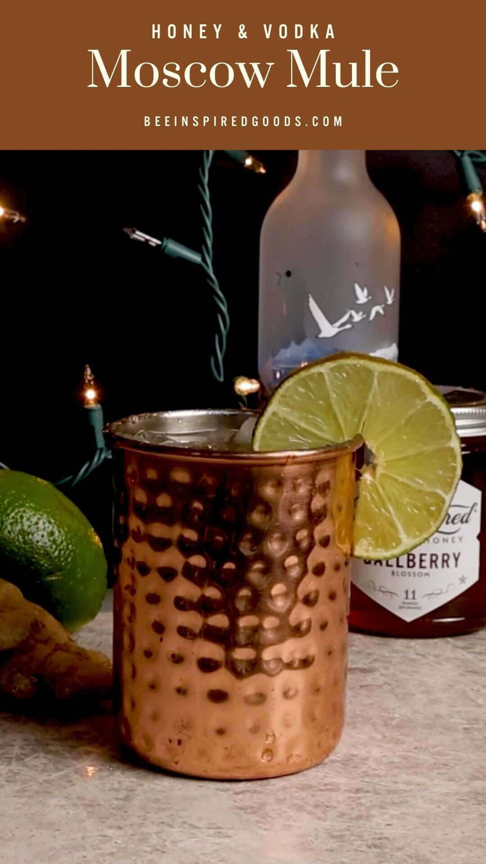 "Honey & Vodka Moscow Mule beeinspiredgoods.com"