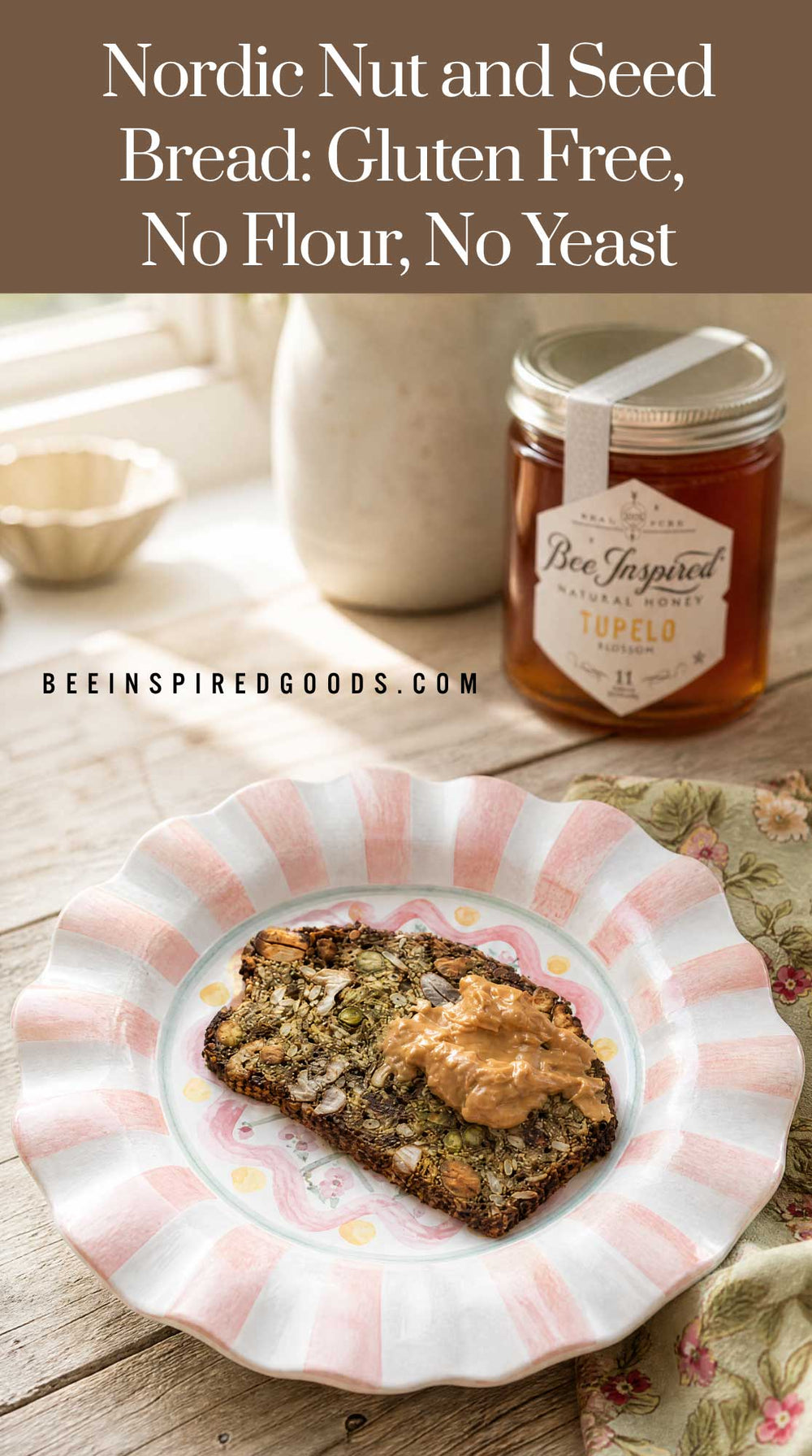 nordic nut and seed bread tall pin