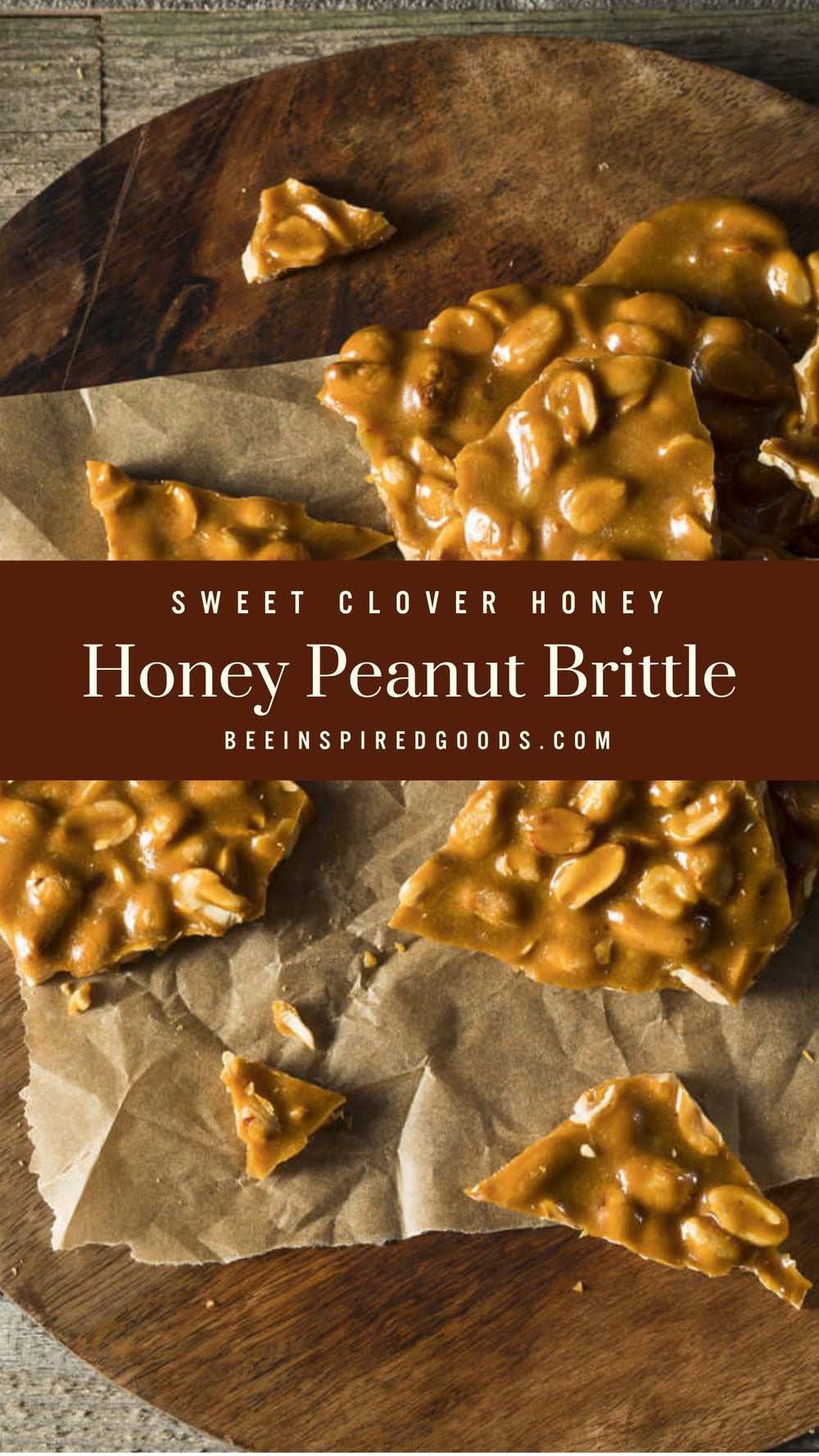 peanut brittle on a sheet of parchment paper