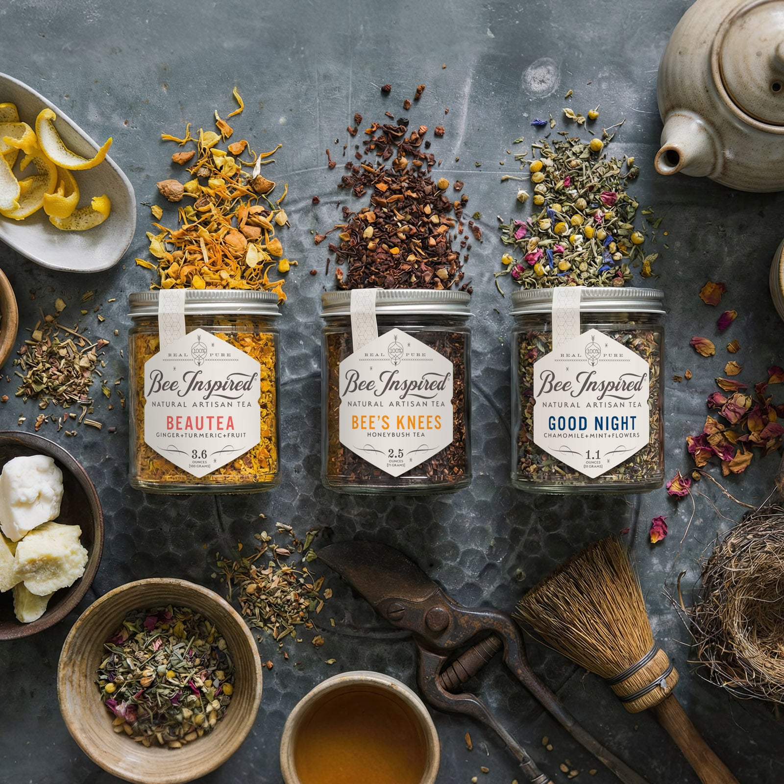 Relaxation Tea Set: Three Loose-Leaf Blends | Bee Inspired Goods