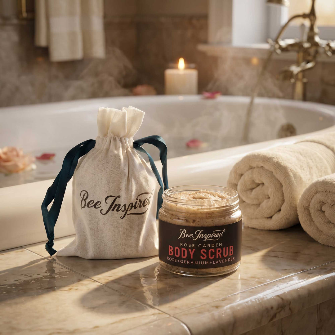 Rose Garden Body scrub party favor with &