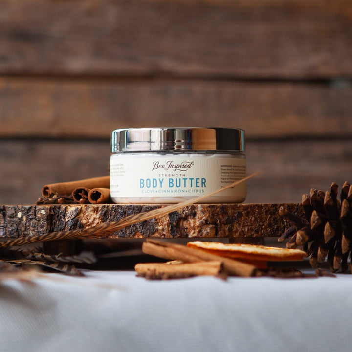 strength body butter with raw ingredients
