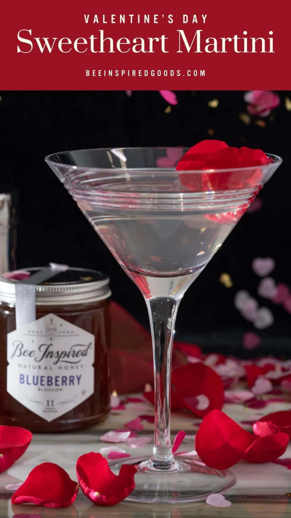 "Valentine's Day Sweetheart Martini beeinspiredgoods.com"