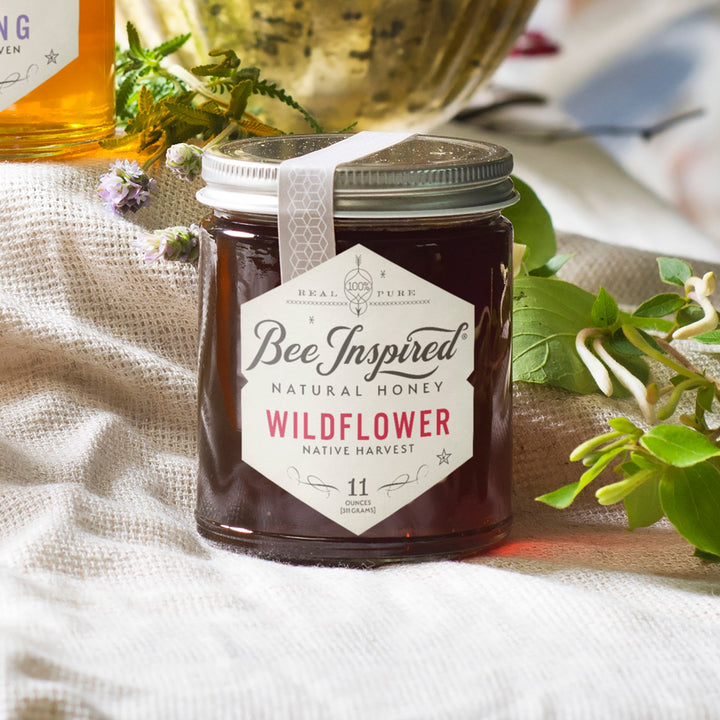 wildflower honey with wildflowers