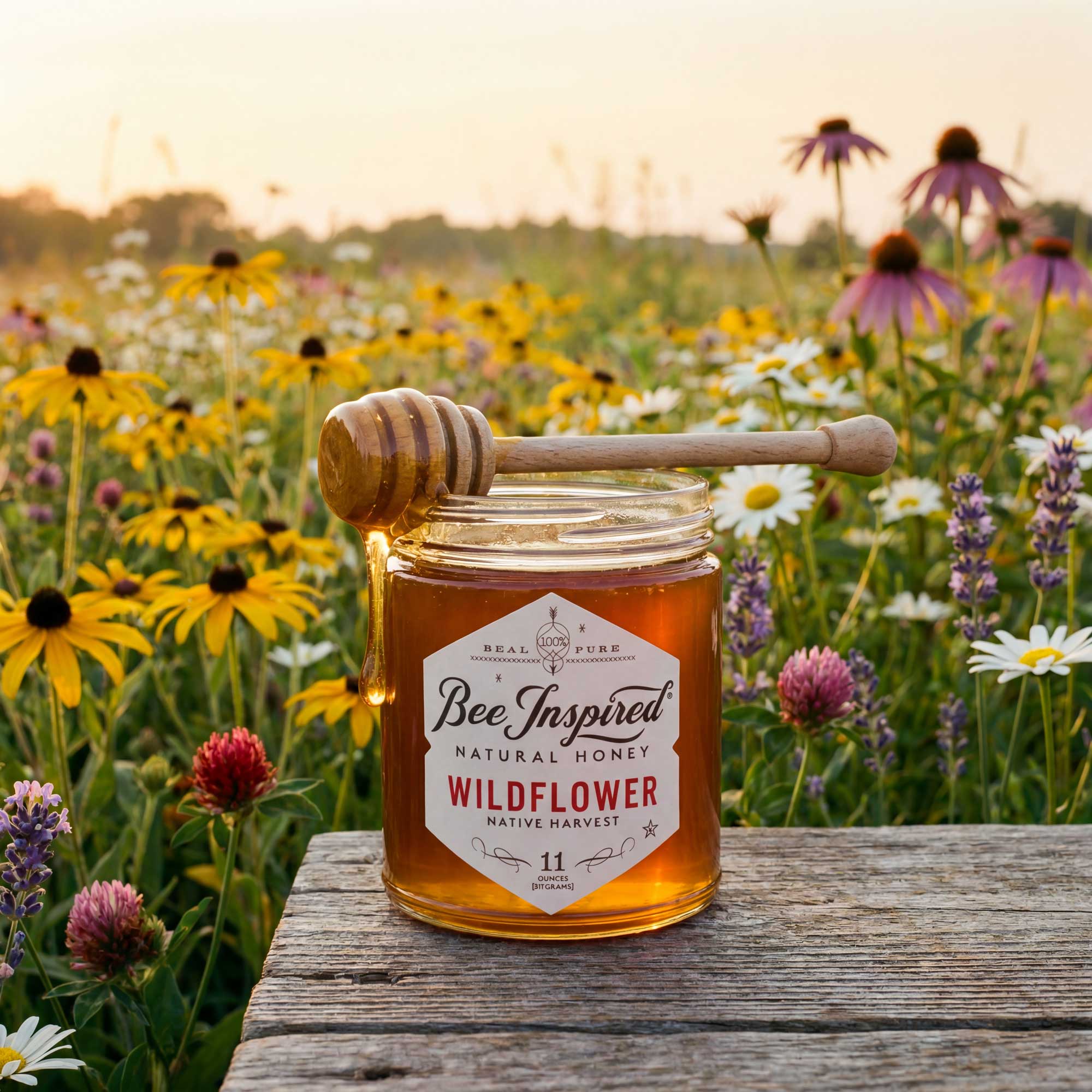 Raw Wildflower Honey - Mid-Atlantic Pure | Bee Inspired Goods