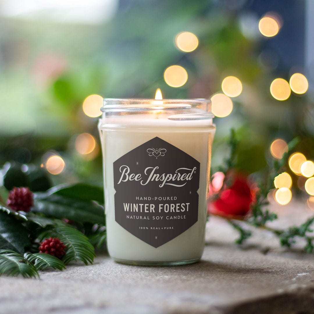 Winter Forest Soy Jelly Jar Candle