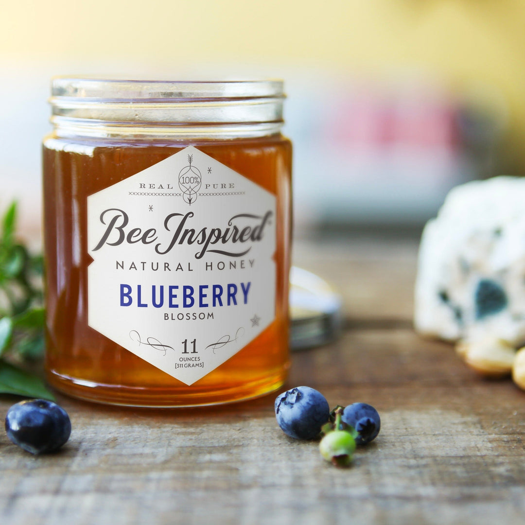 Blueberry Blossom Honey with cheese